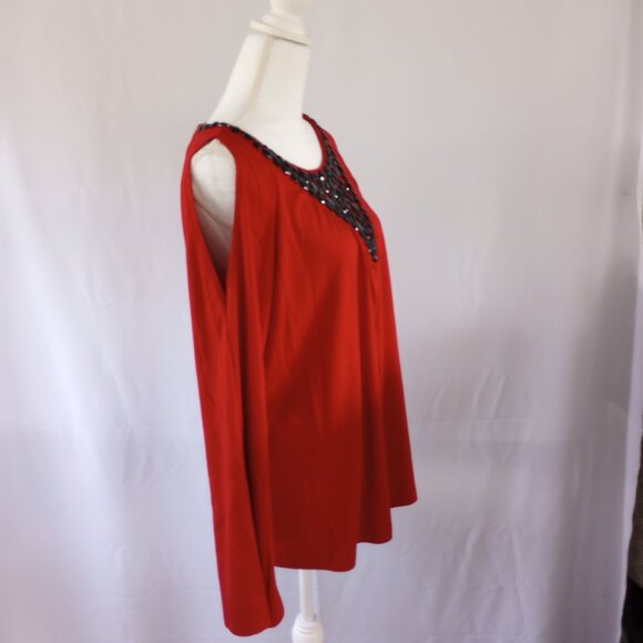 Bob Macke Cold Shoulder Pull Over Blouse - Picture 4 of 8